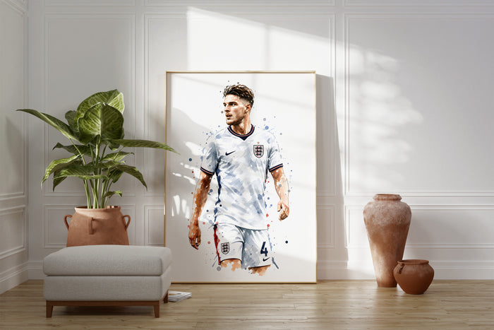 England Fußball Poster auf edlem Baumwoll-Canvas