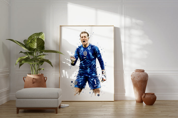 England Fußball Poster – Premium Baumwoll-Print