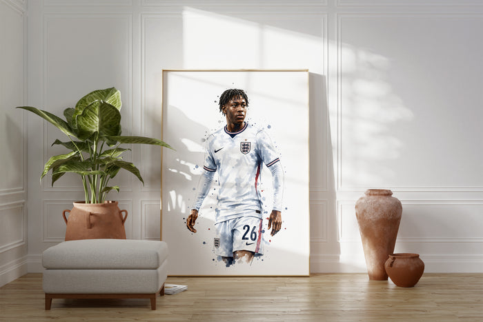 England Fußball Poster auf Baumwolle – Lebendige Kunst