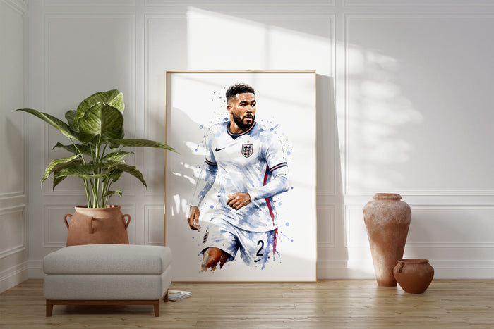 England Fußball Poster – Premium Baumwoll-Canvas