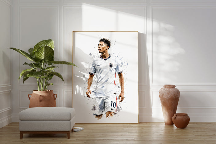 England Fußball Poster – Premium Baumwollkunst