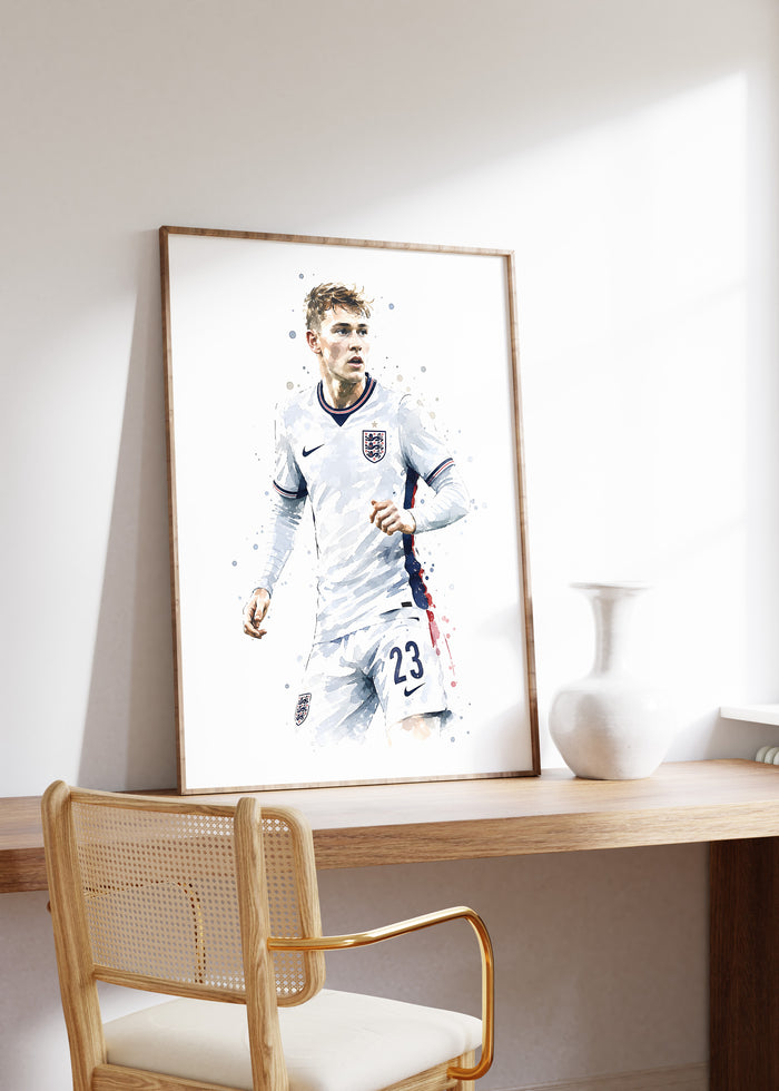 England Fußball Poster auf Baumwolle – Premium Print