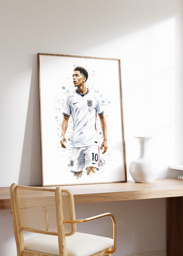 England Fußball Poster – Premium Baumwollkunst