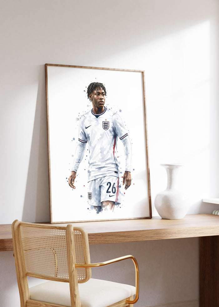 England Fußball Poster auf Baumwolle – Lebendige Kunst