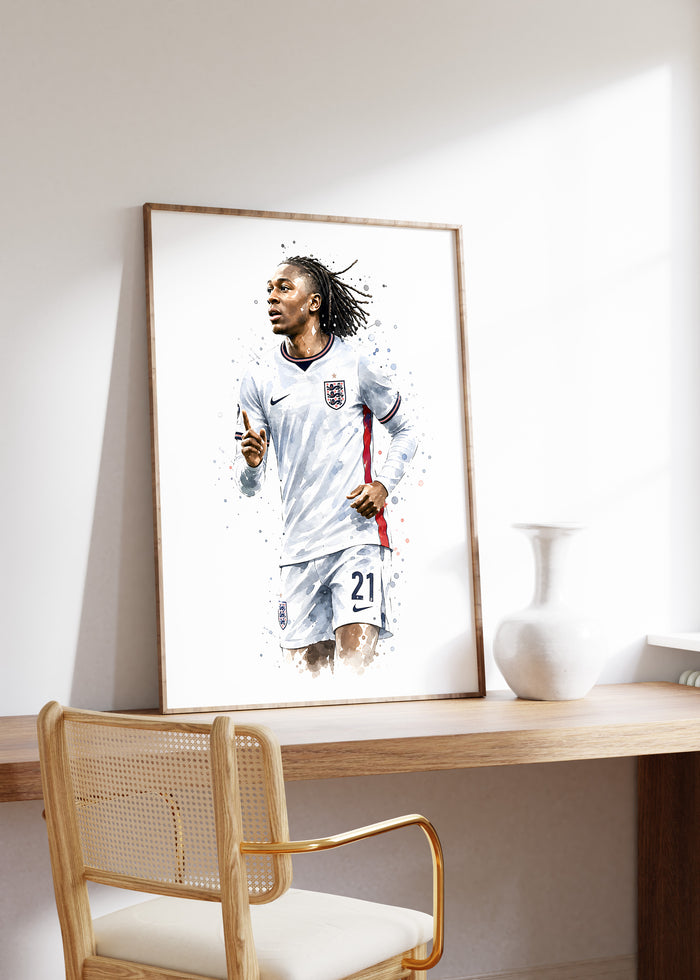 England Fußball Poster aus Premium Baumwolle