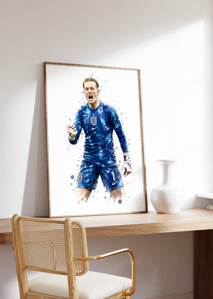 England Fußball Poster – Premium Baumwoll-Print