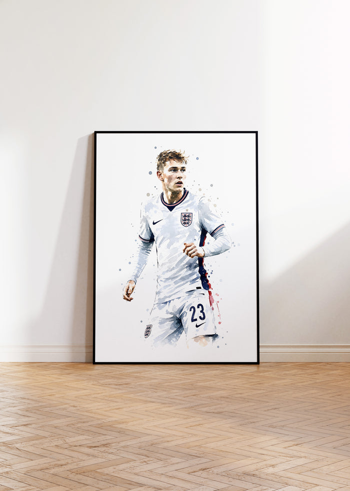 England Fußball Poster auf Baumwolle – Premium Print