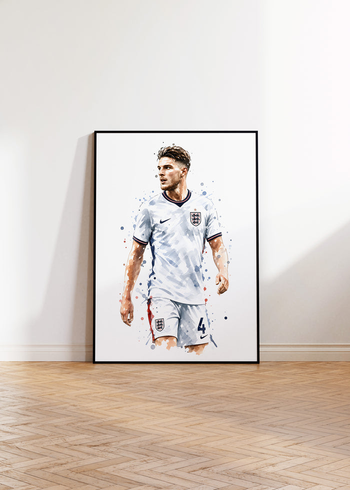 England Fußball Poster auf edlem Baumwoll-Canvas