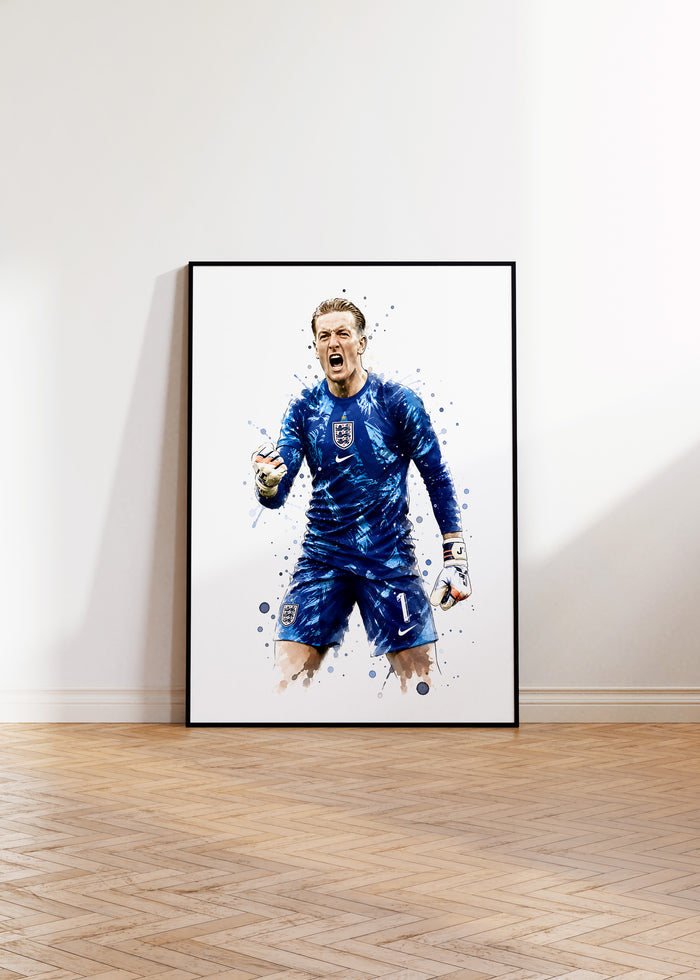 England Fußball Poster – Premium Baumwoll-Print