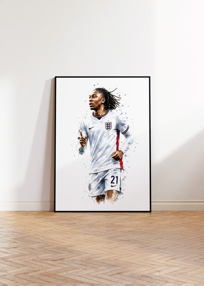 England Fußball Poster aus Premium Baumwolle