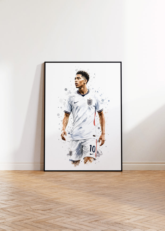 England Fußball Poster – Premium Baumwollkunst