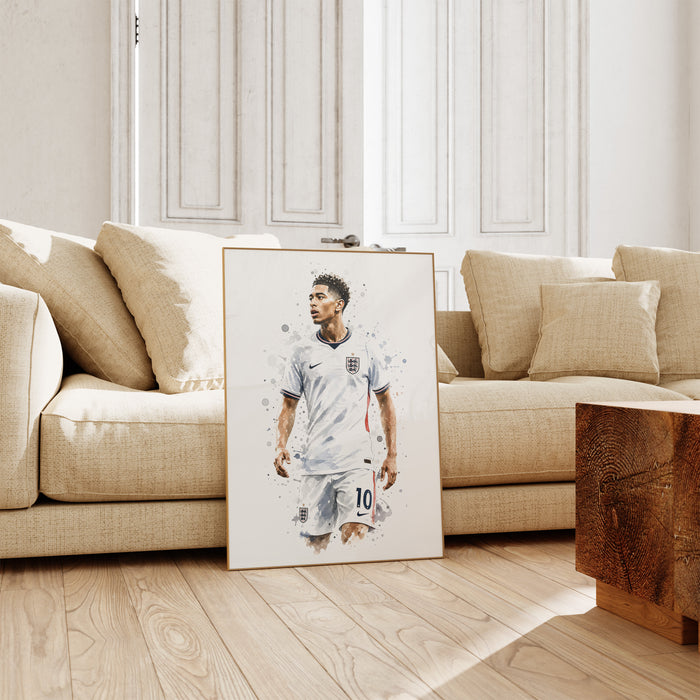 England Fußball Poster – Premium Baumwollkunst