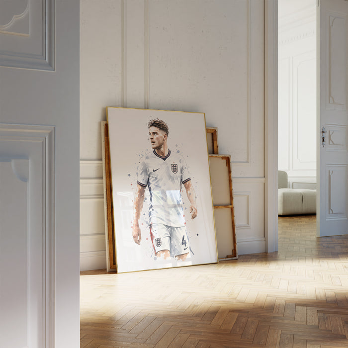England Fußball Poster auf edlem Baumwoll-Canvas