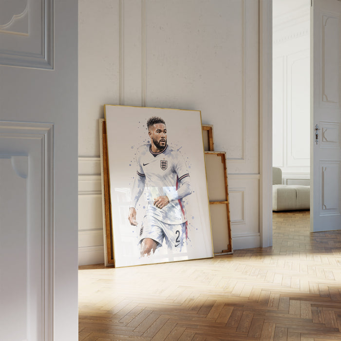 England Fußball Poster – Premium Baumwoll-Canvas