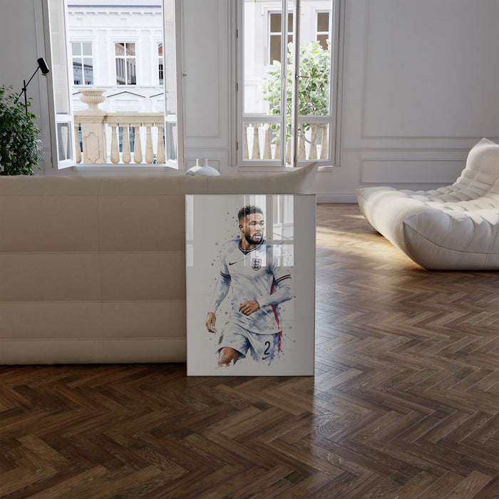 England Fußball Poster – Premium Baumwoll-Canvas