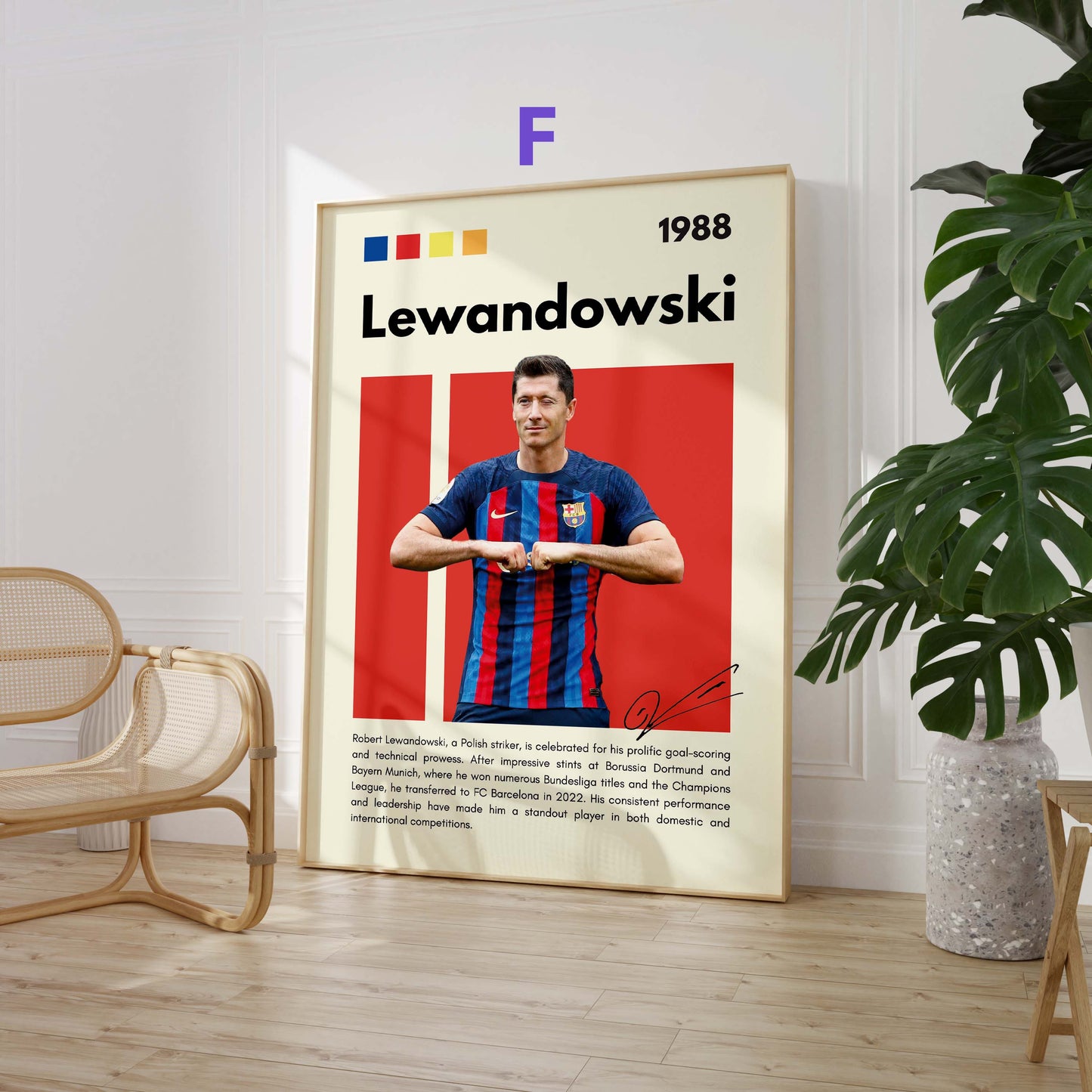 Fußball Stars Poster · Salah Marquinhos De Bruyne Son Bellingham Lewandowski · Sport Wanddeko · Print ohne Rahmen