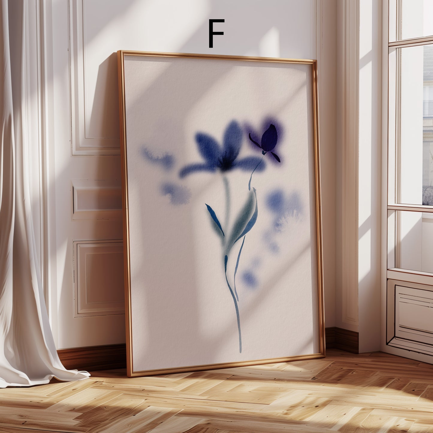 Blumen Poster · Botanische moderne Wandbilder · Dekoprint ohne Rahmen