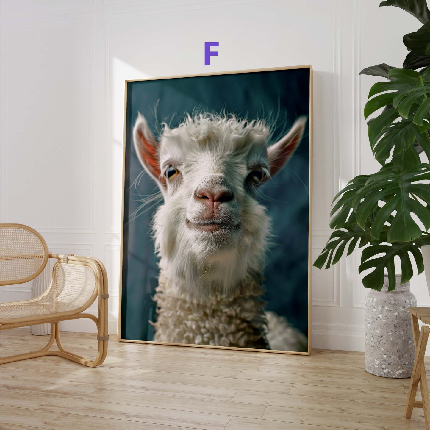 Niedliche Ziegen Poster · Geschenkidee · Ziegen, Zicklein und Lämmer · Dekoprint ohne Rahmen