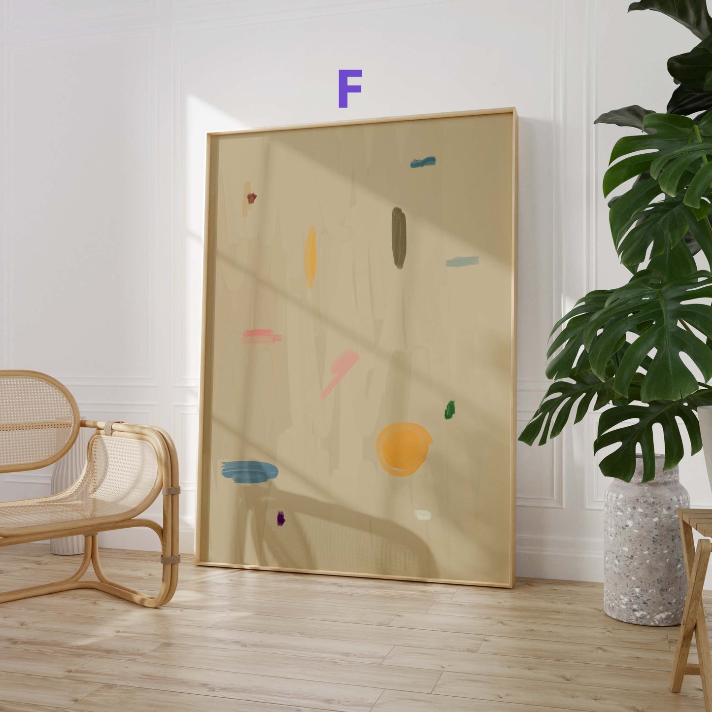 Abstrakte Frauenkunst Poster · Geschenkidee · Moderne Frauenporträts und Line Art in warmen Farben · Dekoprint ohne Rahmen