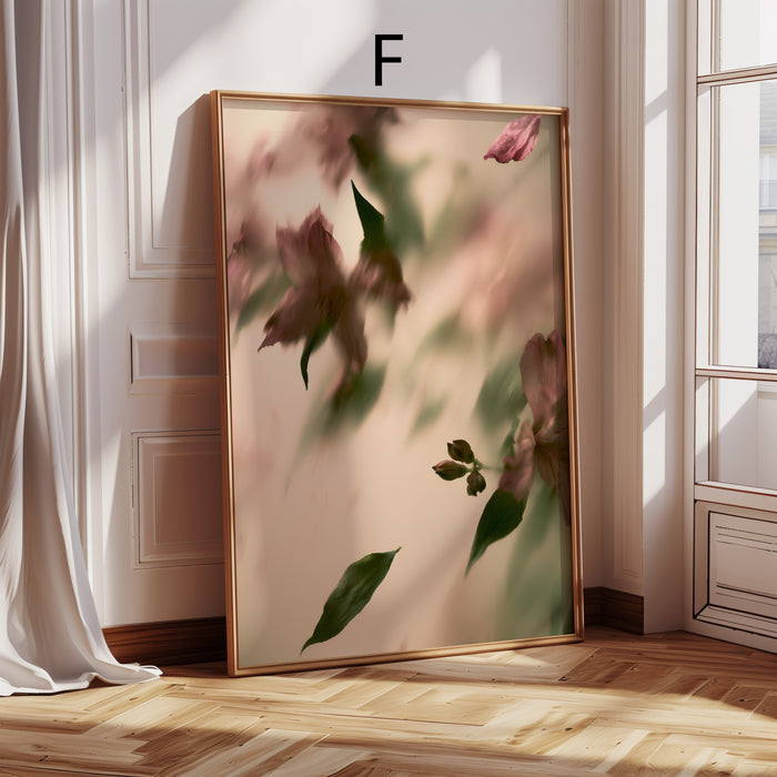 Geschenkidee · Rosen und Tulpen hinter Glas Poster Ästhetische Natur Fotografie · Dekoprint ohne Rahmen | JUSTGOODMOOD