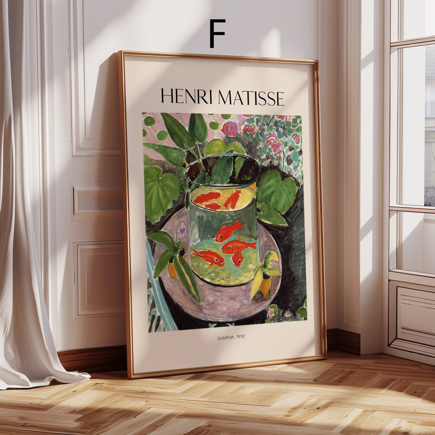 Henri Matisse Poster · Geschenkidee · Collioure Landschaften Goldfisch Offenes Fenster Fauvistisches Interieur · Dekoprint ohne Rahmen