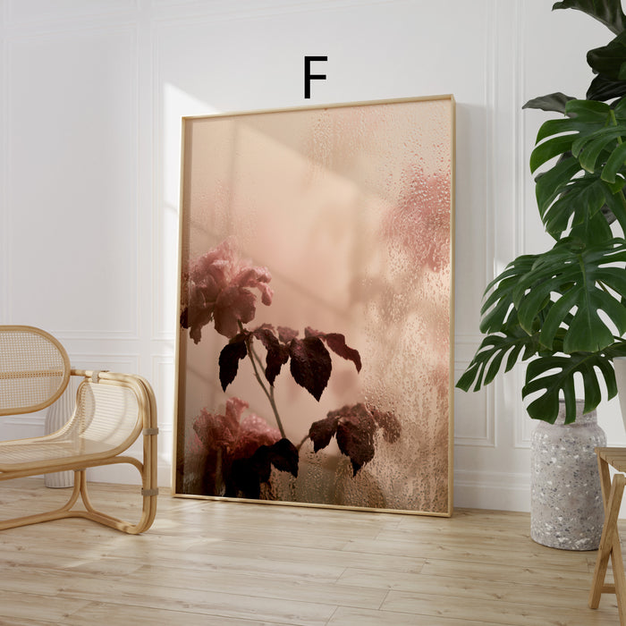 Moderne Blumen Poster | Zarte Rosa Blüten | JUSTGOODMOOD