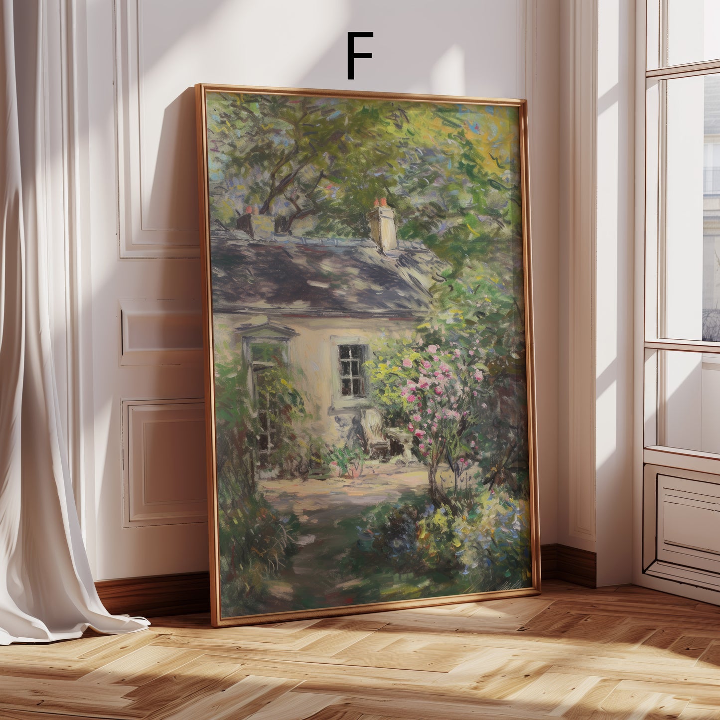 Moderne Vintage Kunst Poster · Geschenkidee · Küstenlandschaft Blumen Figuren Impressionistische Wandkunst · Dekoprint ohne Rahmen