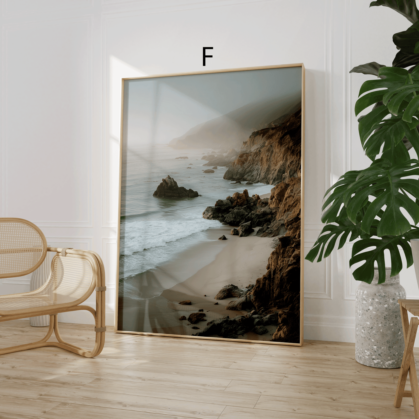 Strand Poster · Geschenkidee · Palmen Wellen Meereslandschaften · Dekoprint ohne Rahmen