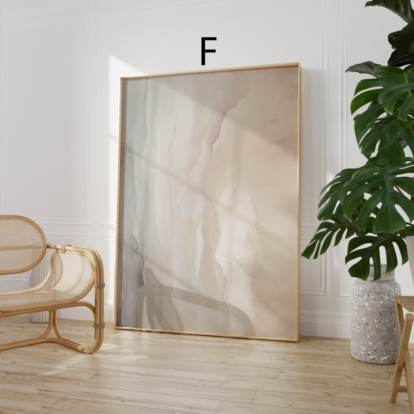 Abstrakte Kunst Poster · Geschenkidee · Aquarell Neutrale Farben Minimalistische Wandkunst · Dekoprint ohne Rahmen