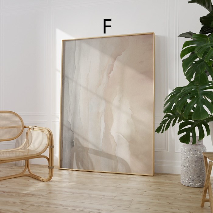Aquarell-Poster in neutralen Farben