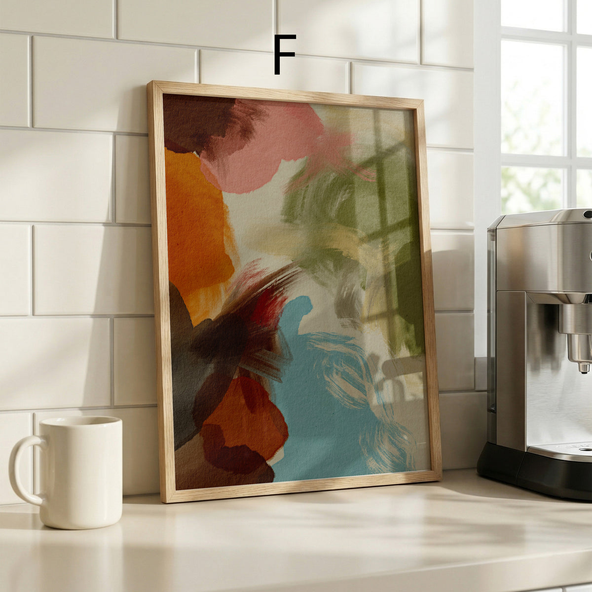 Poster Wandbilder Wohnzimmer · Abstrakte Kunst Art Deco · Moderne Bilder ohne Rahmen