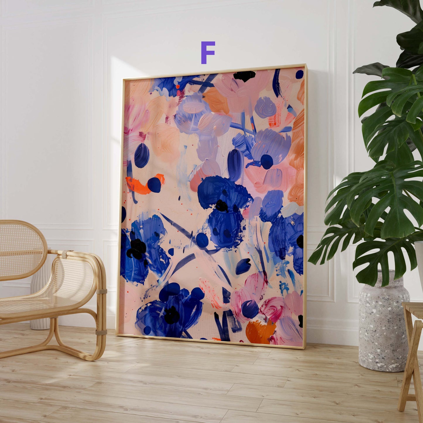 Moderne Kunst Poster · Geschenkidee · Abstrakte Kunst, Blumenporträt und Stillleben · Dekoprint ohne Rahmen