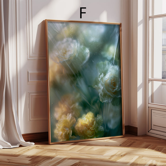 Geschenkidee · Tulpen und Blumen hinter Glas Poster Ästhetische Fotografie Prints · Dekoprint ohne Rahmen | JUSTGOODMOOD