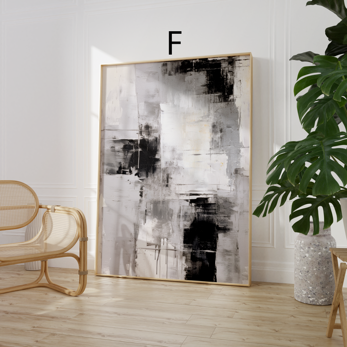 Schwarz-Weiß-Poster mit geometrischen Formen