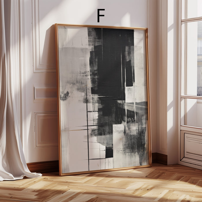 Geometrische Poster in Schwarz und Beige