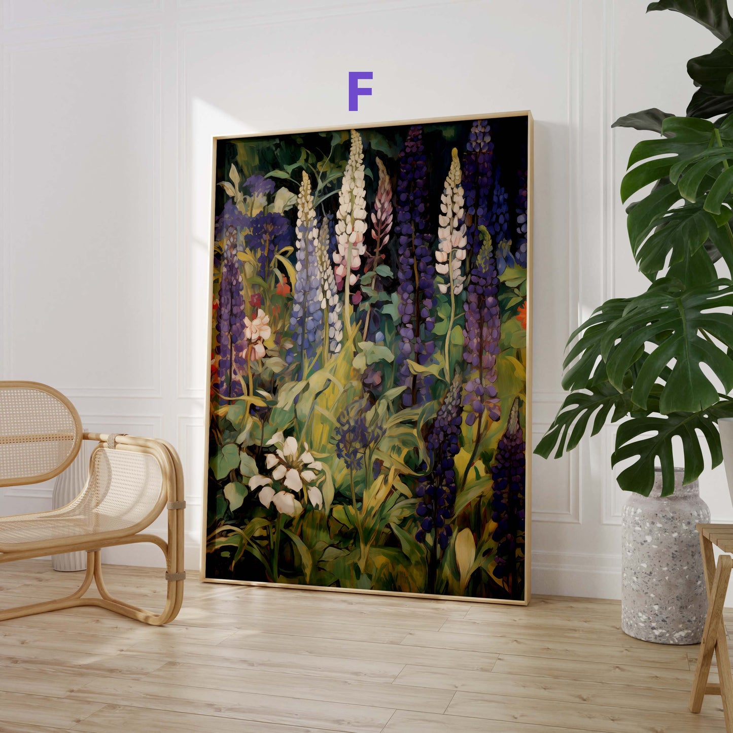 Blumen Poster · Geschenkidee · Bunte Wildblumen · Florale Aquarellmalerei · Vintage Stil · Dekoprint ohne Rahmen