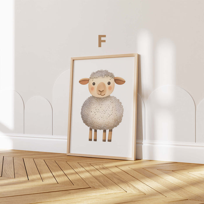 JUSTGOODMOOD Süße Tiere Wandbild – Premium Baumwoll-Canvas