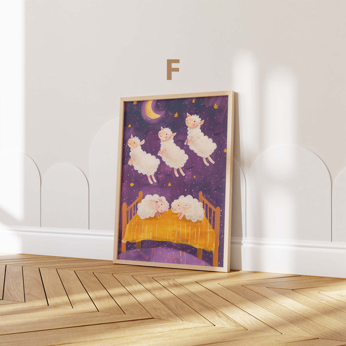 Mädchen Kinderzimmer Poster mit Einhorn und Katzen