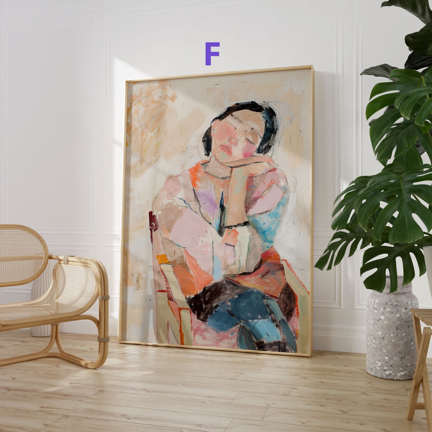 Moderne Kunst Poster · Geschenkidee · Frauenporträts, Abstrakte Kunst und Figurative Malerei · Dekoprint ohne Rahmen