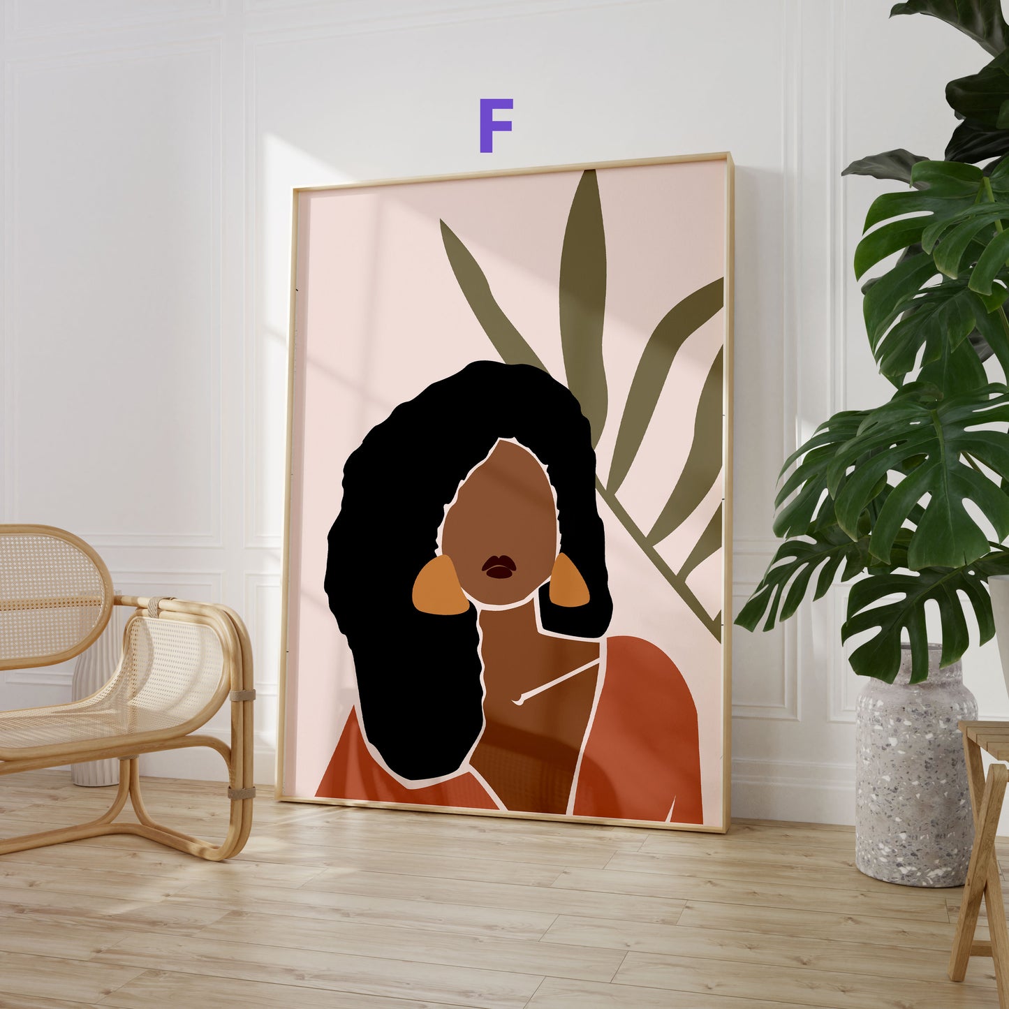 Abstrakte Frauen Poster · Geschenkidee · Boho Frauen Terrakotta Wüstenmotive · Dekoprint ohne Rahmen