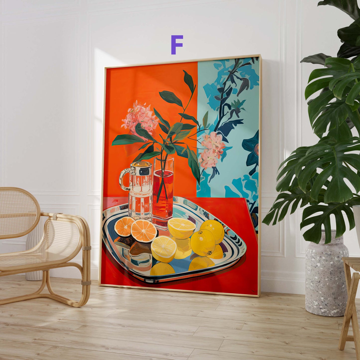 Moderne Kunst Poster · Geschenkidee · Moderne Porträts Stillleben und Farbenfrohe Illustration · Dekoprint ohne Rahmen