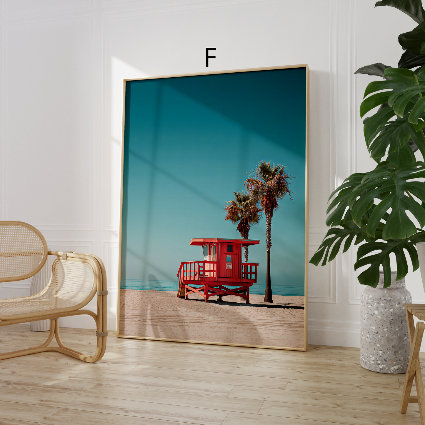 Strand Poster · Geschenkidee · Strand Surfen Meer Fotografie · Dekoprint ohne Rahmen