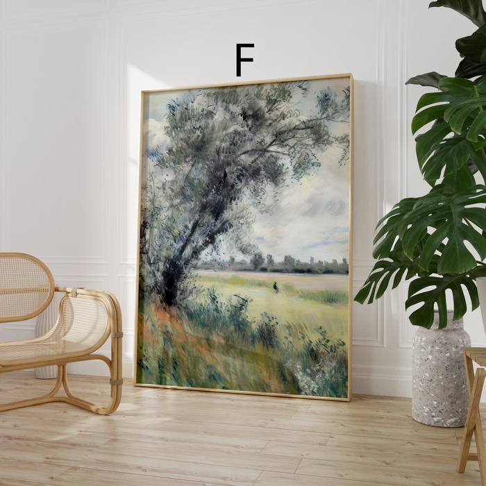 Impressionismus Poster auf Baumwoll-Canvas von JUSTGOODMOOD