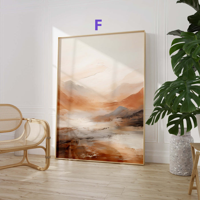 JUSTGOODMOOD Aquarell Bergposter – lebendige Farben
