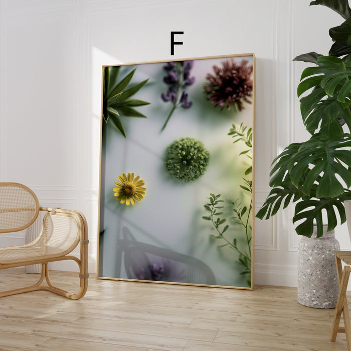 Geschenkidee · Blumen hinter Glas und Flachbild Fotografie Poster Ästhetische Prints · Dekoprint ohne Rahmen | JUSTGOODMOOD