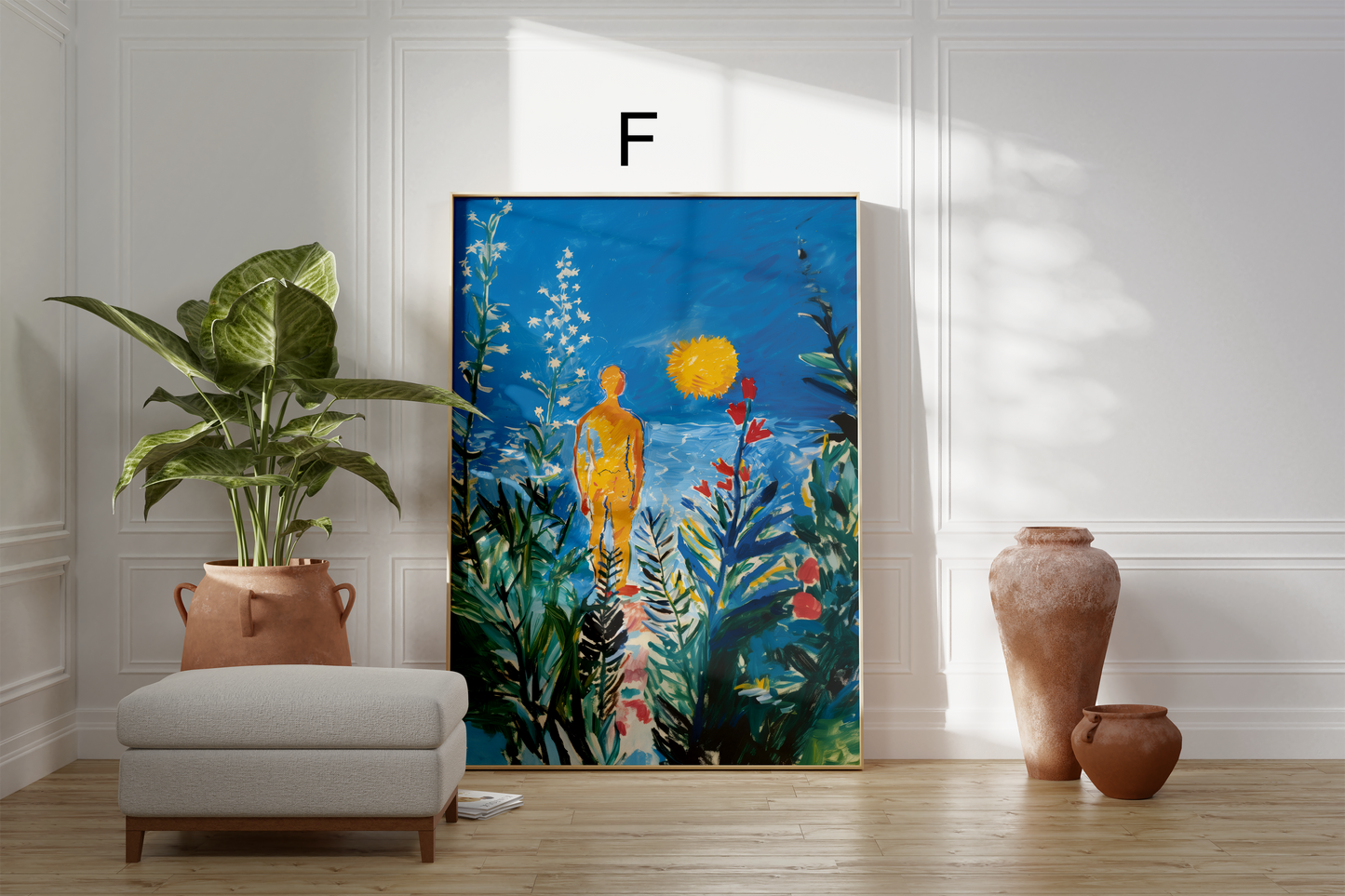Moderne Kunst Poster · Geschenkidee · Abstrakte Formen, Stillleben Früchte, Boho Figuren & Natur Motive · Dekoprint ohne Rahmen