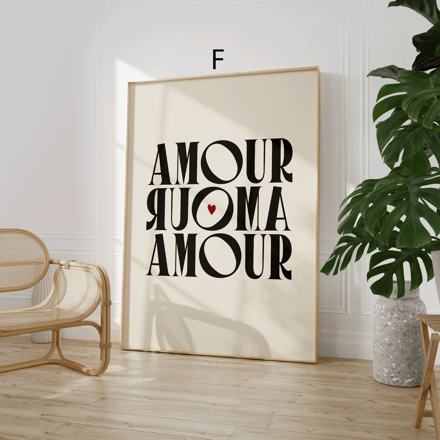 Paris Poster · Geschenkidee · Französische Typografie Café Eiffelturm Illustration · Dekoprint ohne Rahmen