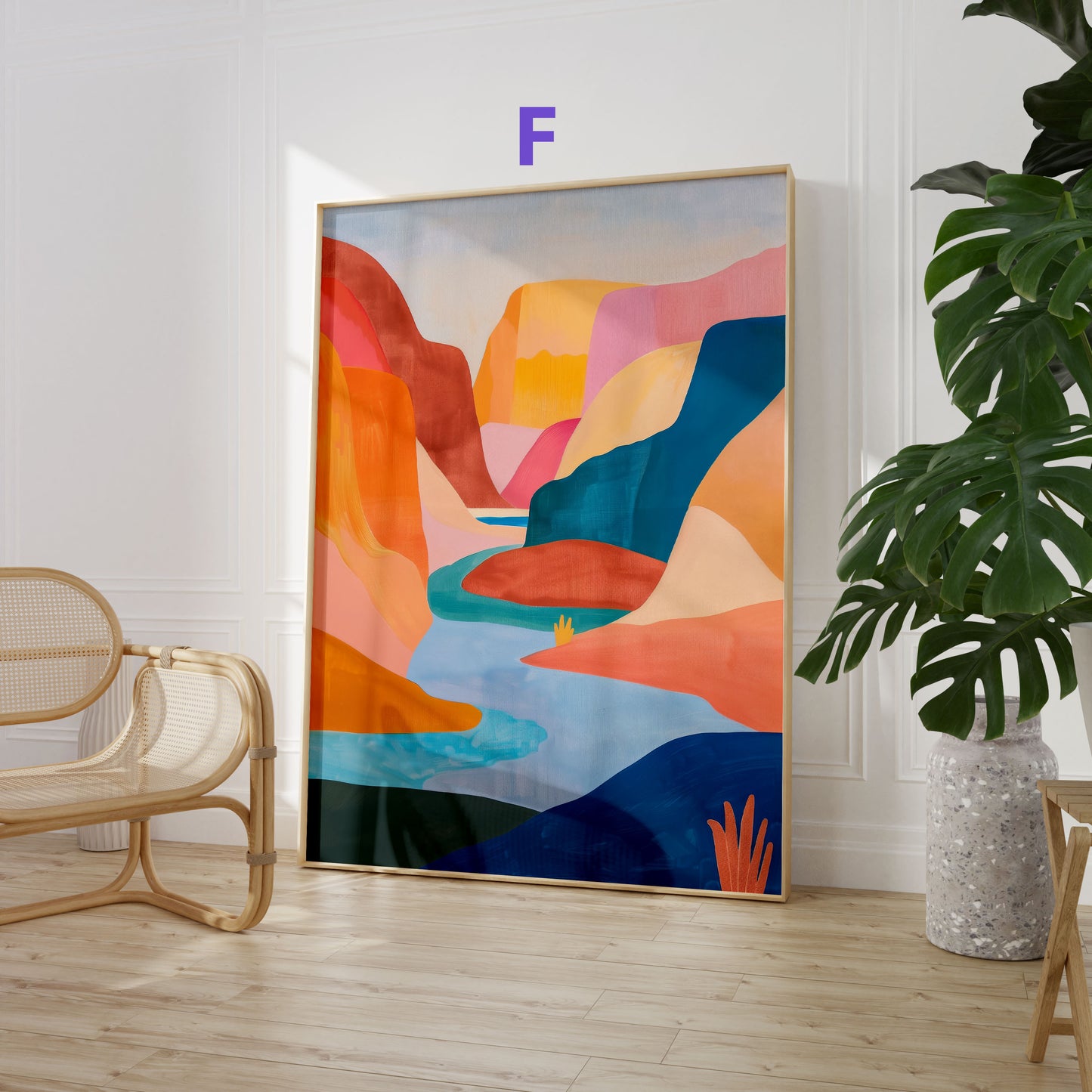 Moderne Porträtkunst Poster · Geschenkidee · Frauenporträts, Landschaften und Abstrakte Kunst · Dekoprint ohne Rahmen