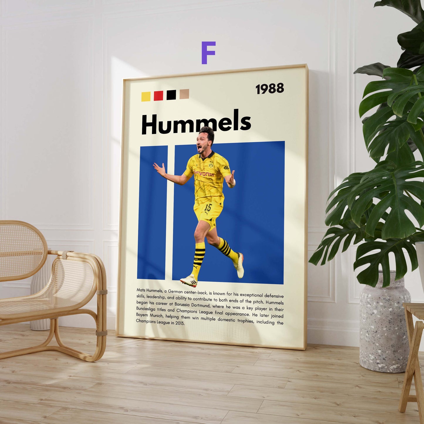 Fußball Stars Poster · Vinícius Jr Rashford Kimmich Dembélé Ter Stegen Hummels · Sport Wanddeko · Print ohne Rahmen