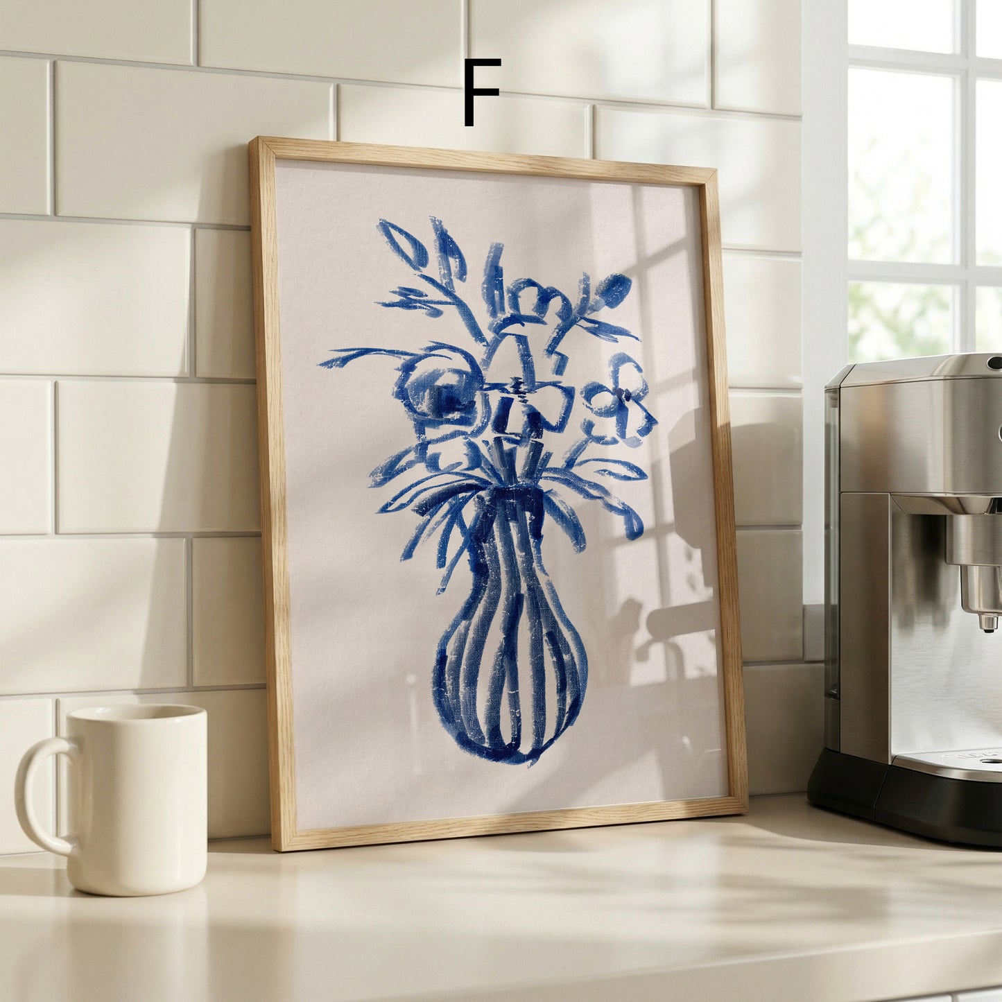 Abstrakte Poster · Figuren Blumenvasen moderne Kunst · Dekoprint ohne Rahmen
